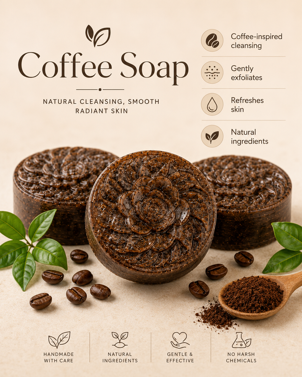 KULVA Coffee Soap — Exfoliating Cleansing Bar
