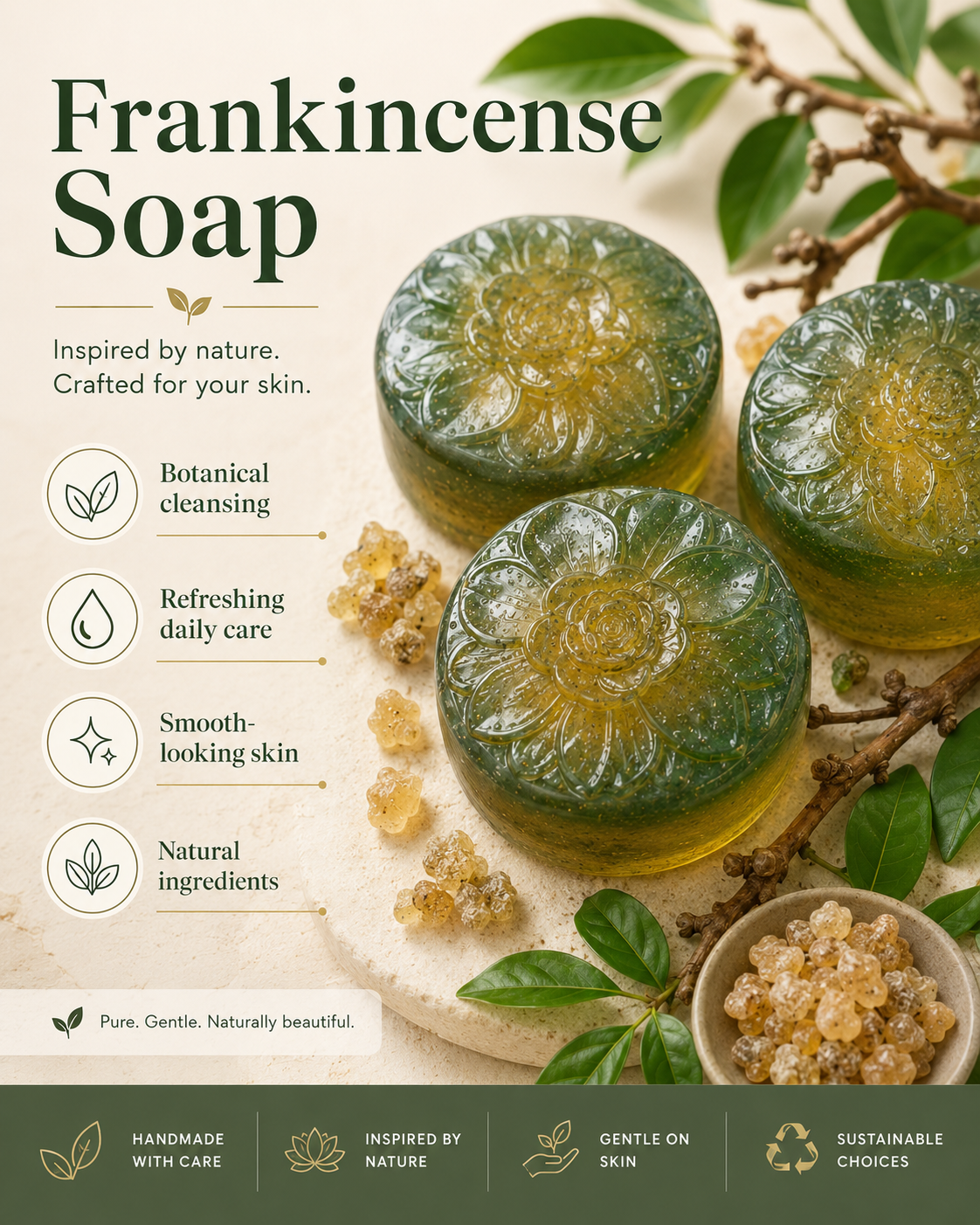KULVA Frankincense Soap — Botanical Cleansing Bar