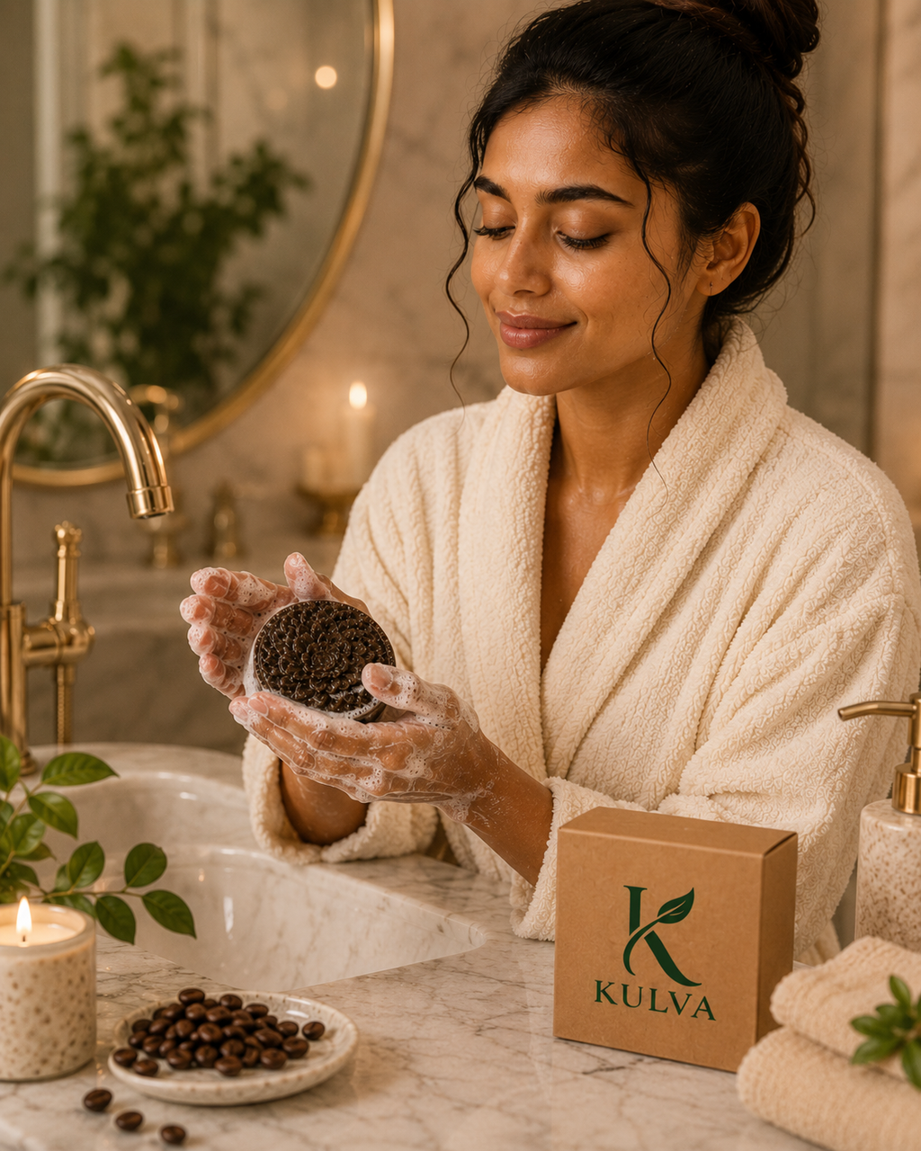 KULVA Coffee Soap — Exfoliating Cleansing Bar