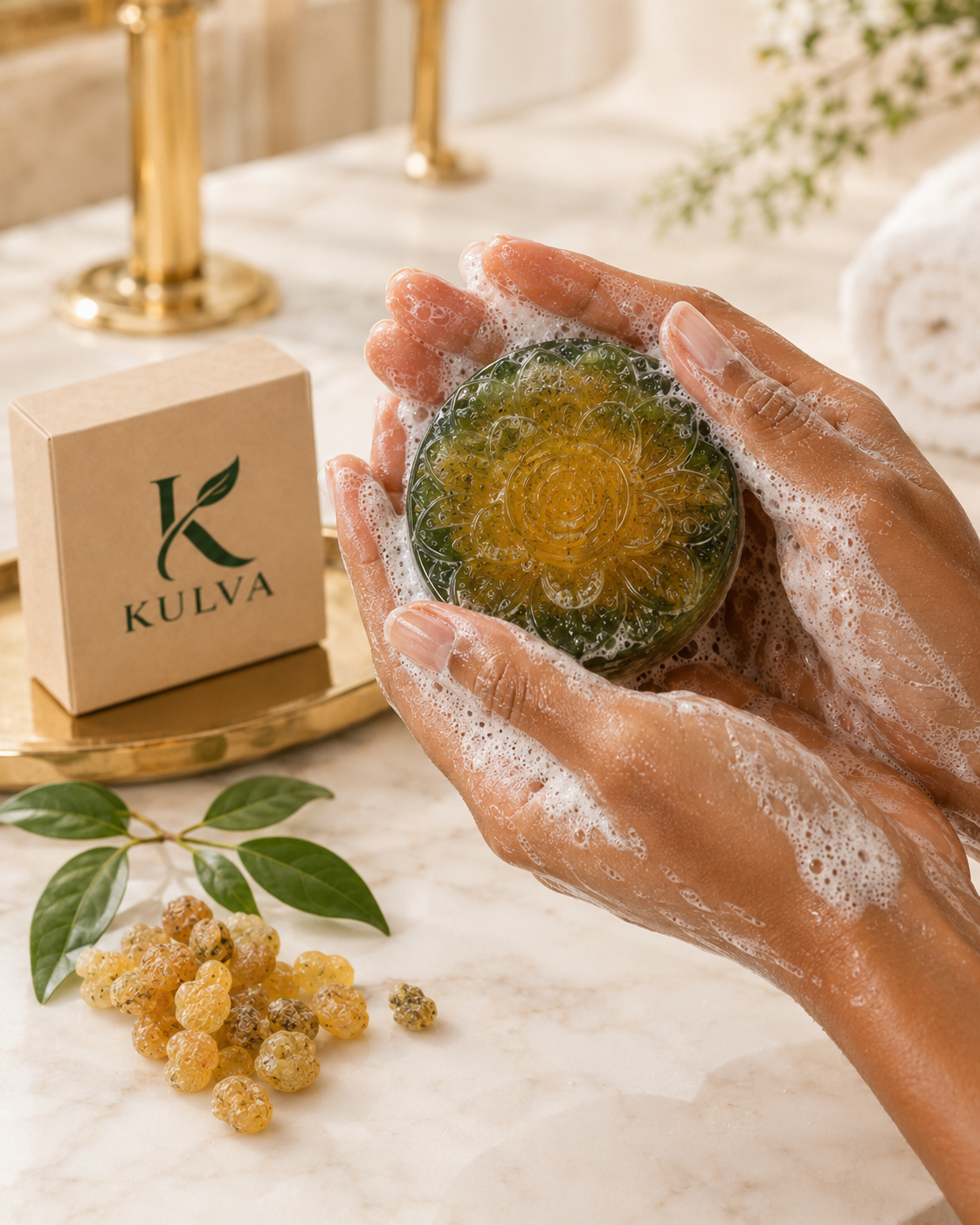 KULVA Frankincense Soap — Botanical Cleansing Bar