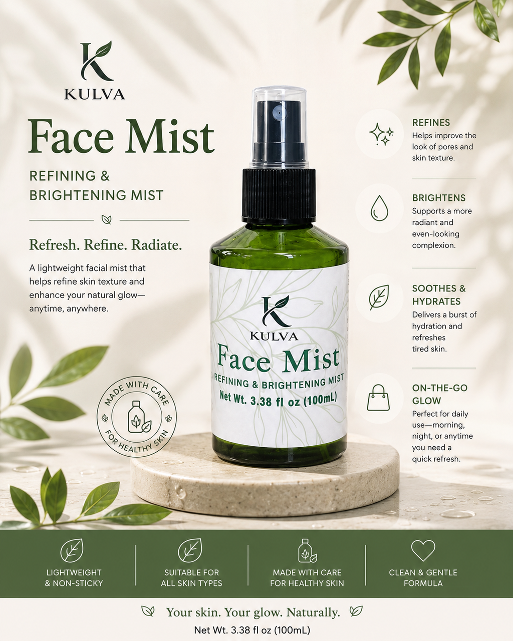 Kulva Refining & Brightening Face Mist — 100mL