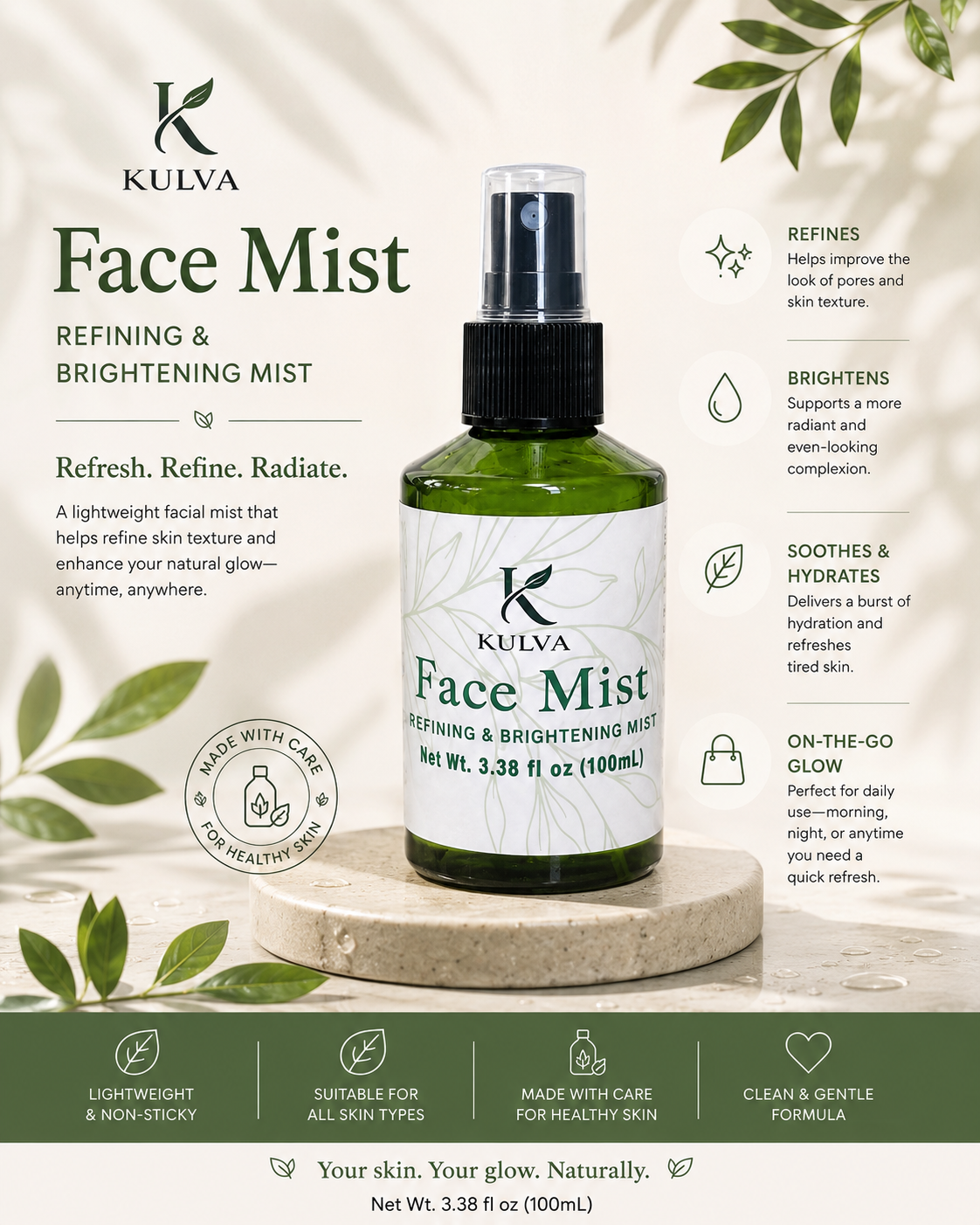 Kulva Refining & Brightening Face Mist — 100mL