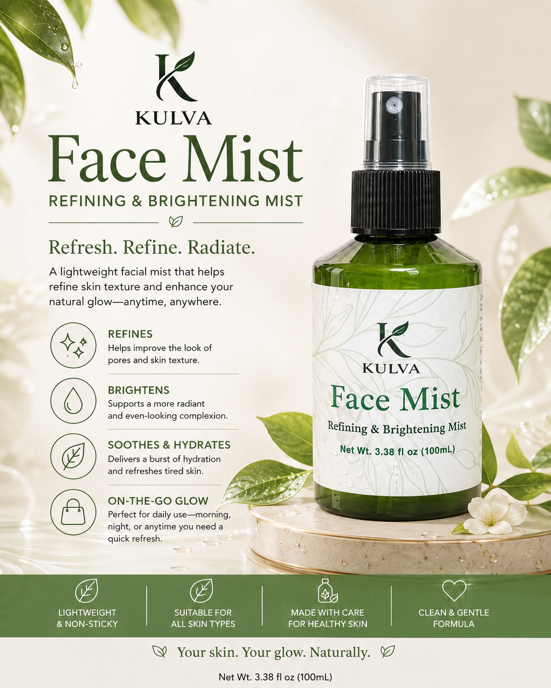 Kulva Refining & Brightening Face Mist — 100mL