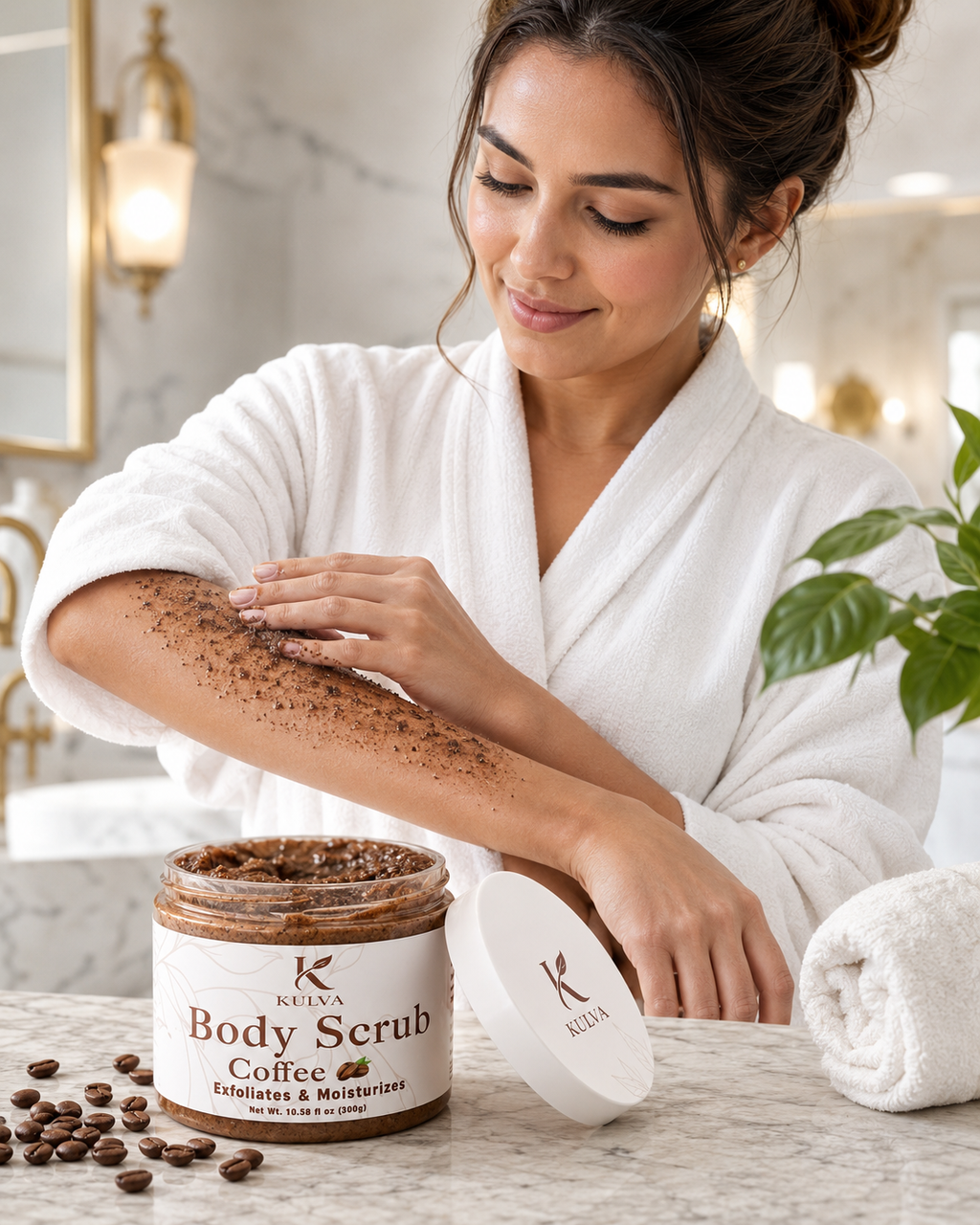 KULVA Coffee Body Scrub — Exfoliates & Moisturizes