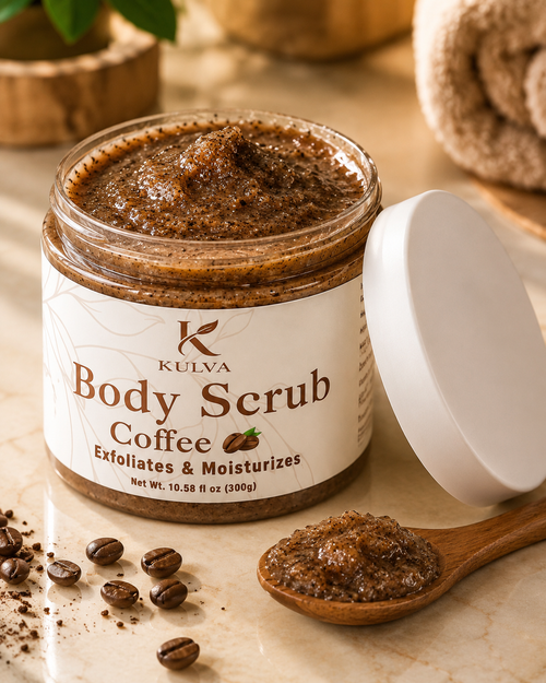 KULVA Coffee Body Scrub — Exfoliates & Moisturizes